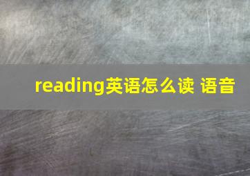 reading英语怎么读 语音